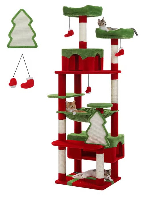 The Majestic Heights™ | 72" Multi-Level Cat Empire – Luxury Condo for Large Breeds