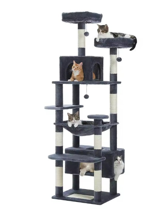 The Majestic Heights™ | 72" Multi-Level Cat Empire – Luxury Condo for Large Breeds
