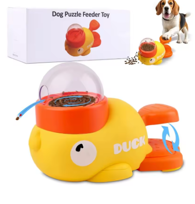 Interactive Duck Puzzle Feeder - IQ Training & Anti-Gulping Dog Toy