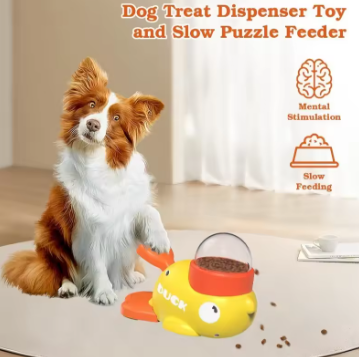 Interactive Duck Puzzle Feeder - IQ Training & Anti-Gulping Dog Toy